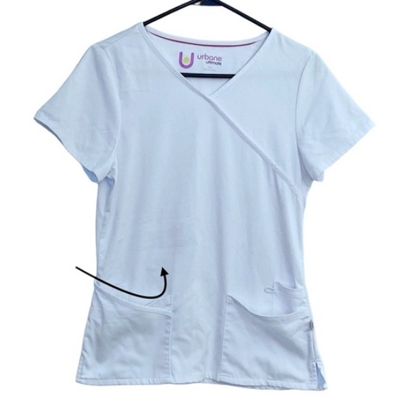 Urbane Scrub Top and Heart + Soul T Shirt White Black XS - Picture 6 of 16